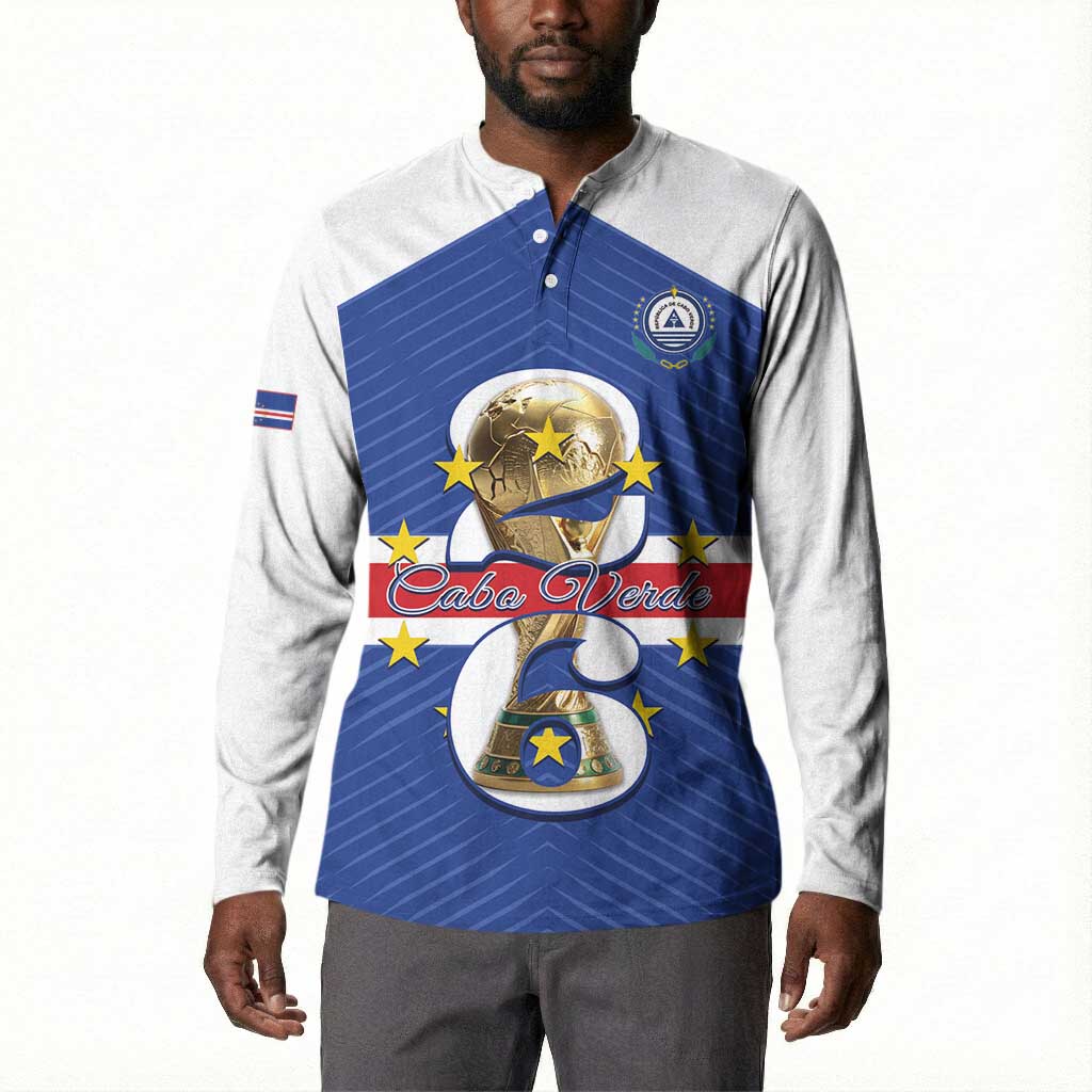 Personalized Cape Verde Football Button Sweatshirt 2026 Tubaroes Azuis First-ever World Cup