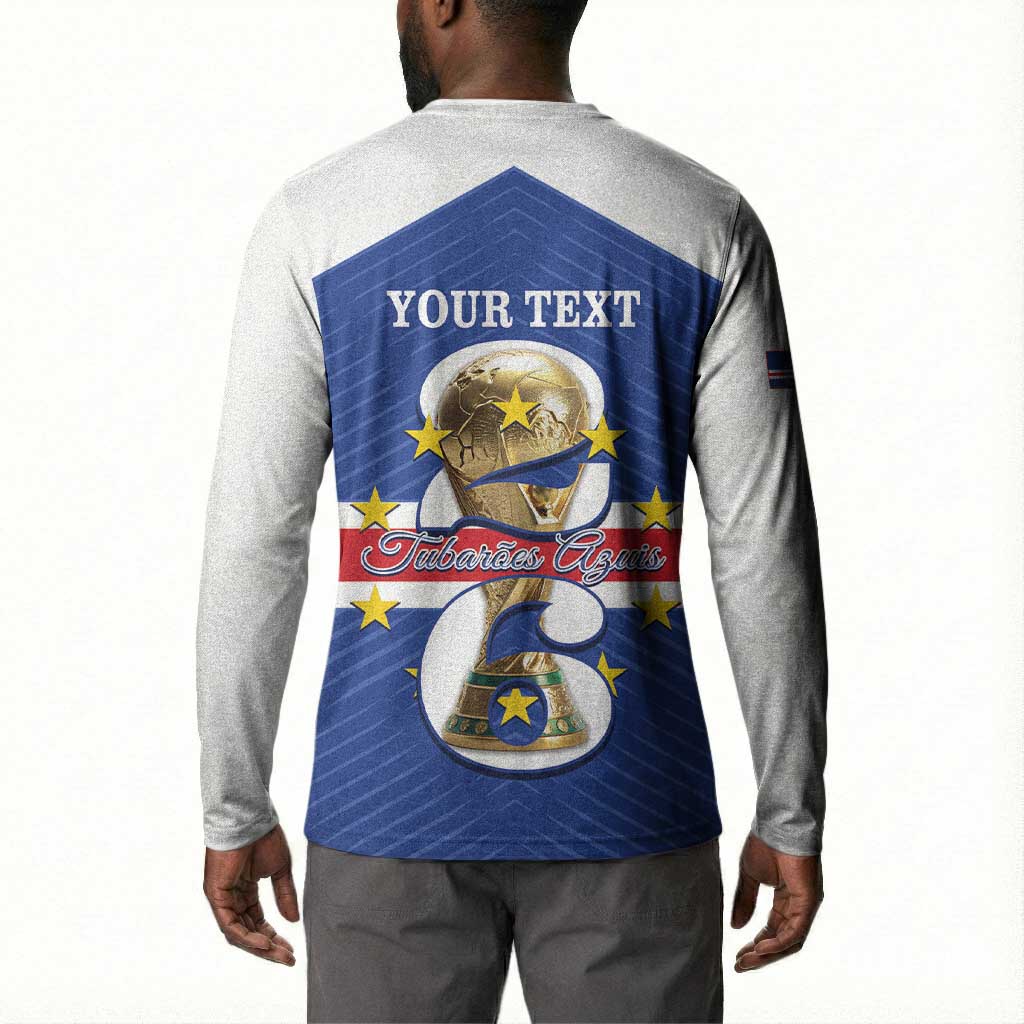 Personalized Cape Verde Football Button Sweatshirt 2026 Tubaroes Azuis First-ever World Cup