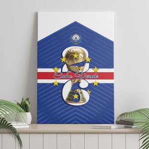 Afro Cape Verde Football Canvas Wall Art 2026 Tubaroes Azuis First-ever World Cup - African Pride