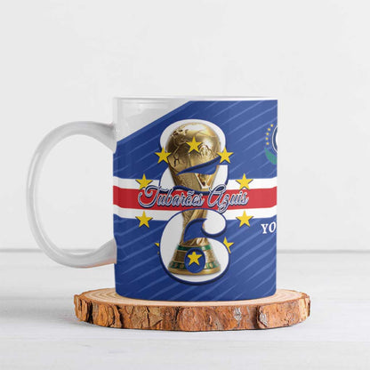 Personalized Cape Verde Football Ceramic Mug 2026 Tubaroes Azuis First-ever World Cup