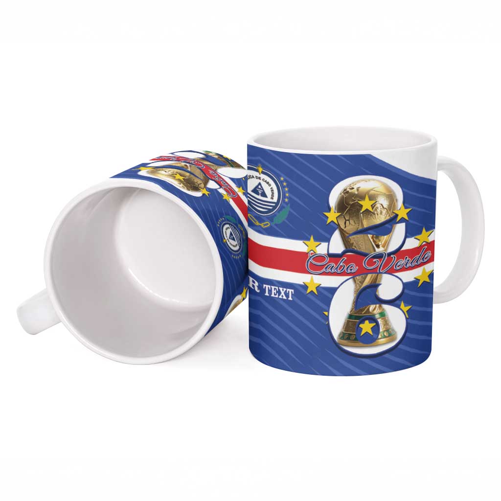 Personalized Cape Verde Football Ceramic Mug 2026 Tubaroes Azuis First-ever World Cup