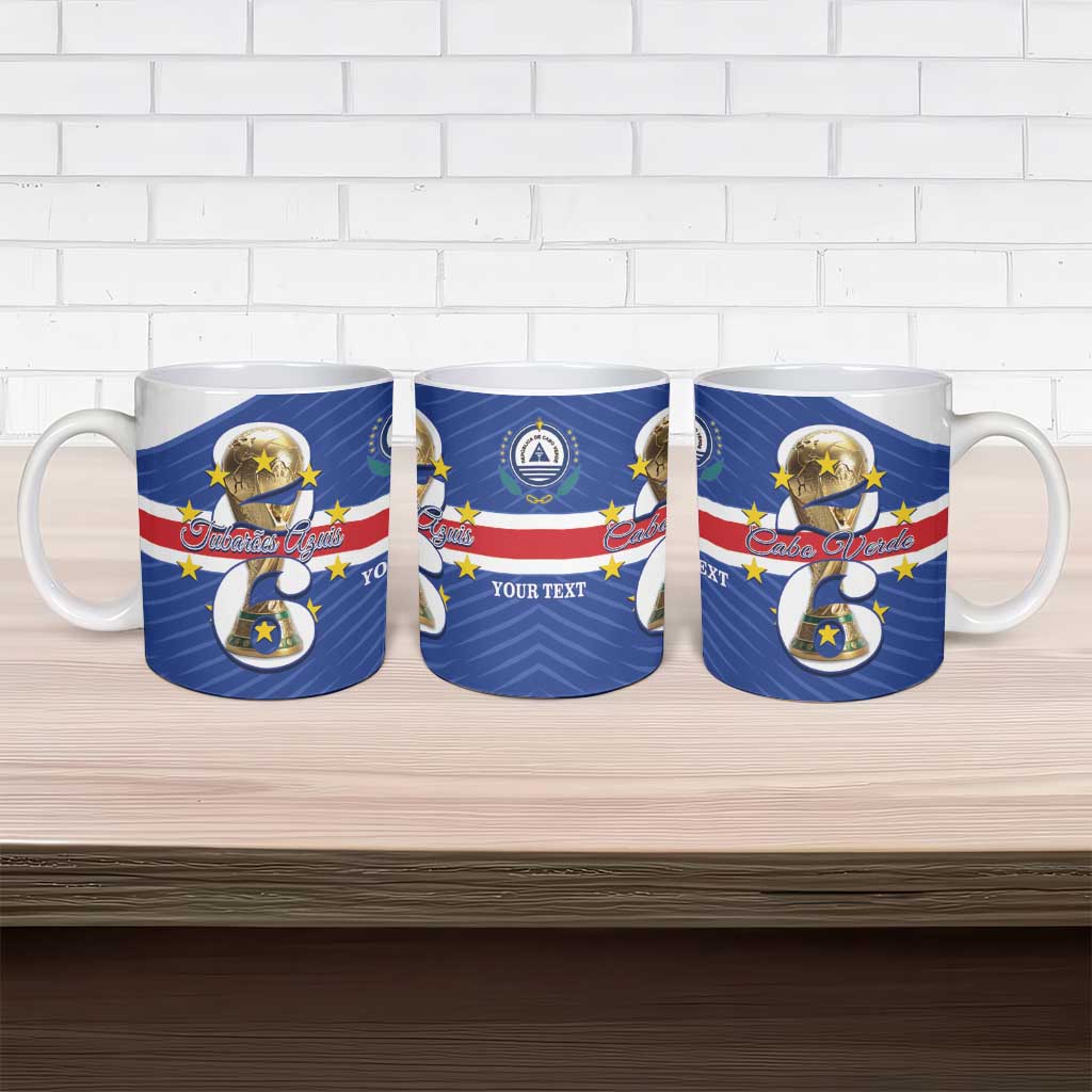 Personalized Cape Verde Football Ceramic Mug 2026 Tubaroes Azuis First-ever World Cup
