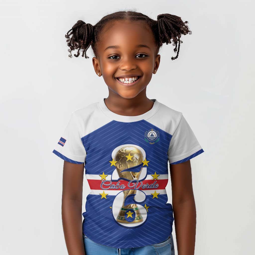 Personalized Afro Cape Verde Football Kid T shirt 2026 Tubaroes Azuis First-ever World Cup LT14