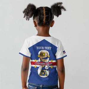 Personalized Afro Cape Verde Football Kid T shirt 2026 Tubaroes Azuis First-ever World Cup LT14