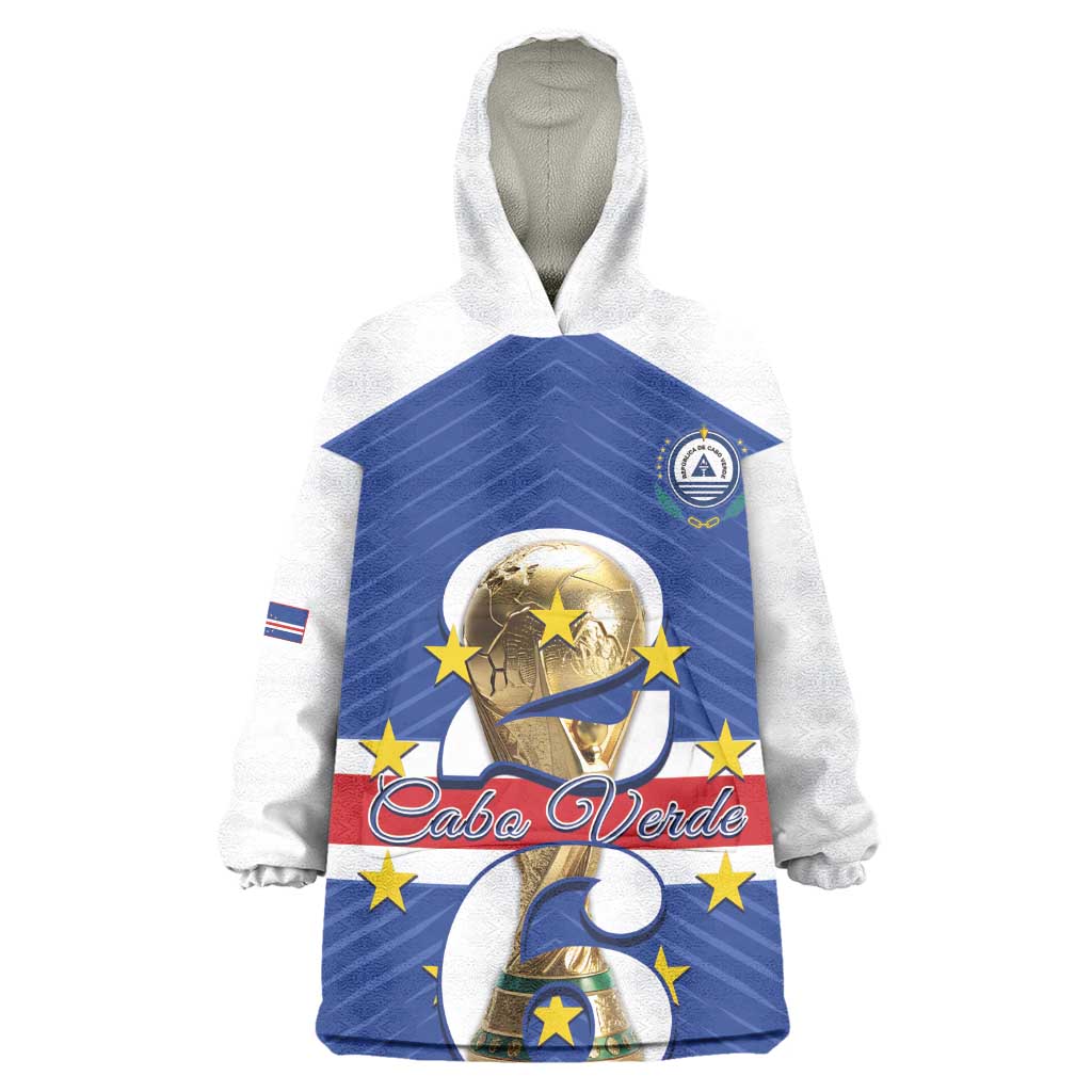 Personalized Afro Cape Verde Football Kid Wearable Blanket Hoodie 2026 Tubaroes Azuis First-ever World Cup - African Pride
