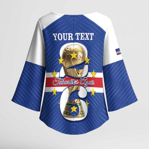 Personalized Cape Verde Football Kimono Sleeve Blouse 2026 Tubaroes Azuis First-ever World Cup