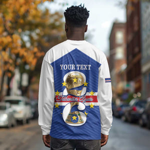 Personalized Afro Cape Verde Football Long Sleeve Shirt 2026 Tubaroes Azuis First-ever World Cup - African Pride