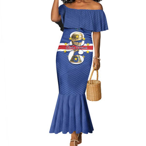 Personalized Afro Cape Verde Football Mermaid Dress 2026 Tubaroes Azuis First-ever World Cup LT14