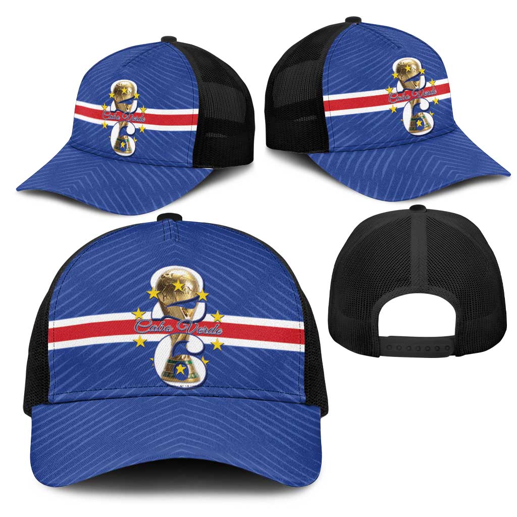 Afro Cape Verde Football Mesh Trucker Cap 2026 Tubaroes Azuis First-ever World Cup - African Pride