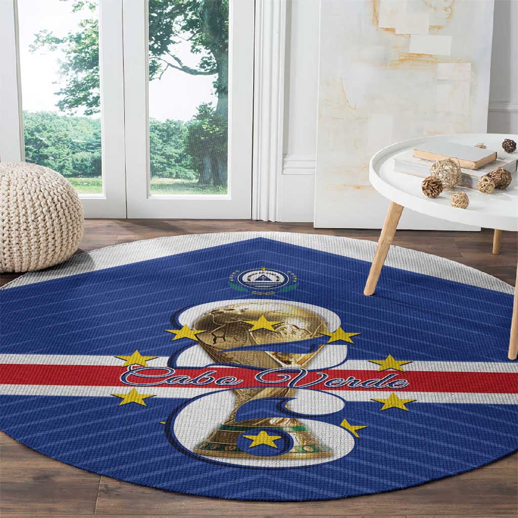 Afro Cape Verde Football Round Carpet 2026 Tubaroes Azuis First-ever World Cup - African Pride