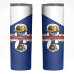 Personalized Afro Cape Verde Football Skinny Tumbler 2026 Tubaroes Azuis First-ever World Cup - African Pride