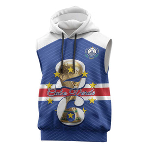 Personalized Afro Cape Verde Football Sleeveless Hoodie 2026 Tubaroes Azuis First-ever World Cup - African Pride