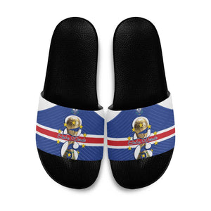 Cape Verde Football Slide Sandals 2026 Tubaroes Azuis First-ever World Cup