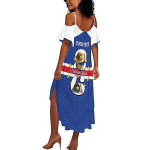 Personalized Afro Cape Verde Football Summer Maxi Dress 2026 Tubaroes Azuis First-ever World Cup LT14