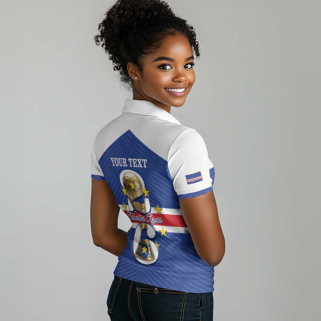 Personalized Afro Cape Verde Football Women Polo Shirt 2026 Tubaroes Azuis First-ever World Cup LT14