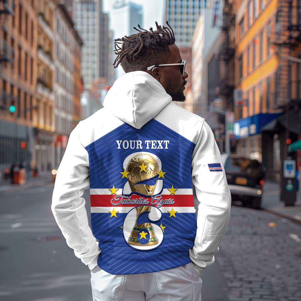 Personalized Afro Cape Verde Football Zip Hoodie 2026 Tubaroes Azuis First-ever World Cup - African Pride