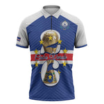 Personalized Cape Verde Football Zipper Polo Shirt 2026 Tubaroes Azuis First-ever World Cup