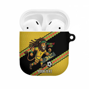 Jamaica 2026 Football Custom AirPods Case Go Reggae Boyz Rasta Lion Sporty