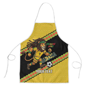 Jamaica 2026 Football Custom Apron Go Reggae Boyz Rasta Lion Sporty