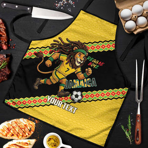 Jamaica 2026 Football Custom Apron Go Reggae Boyz Rasta Lion Sporty