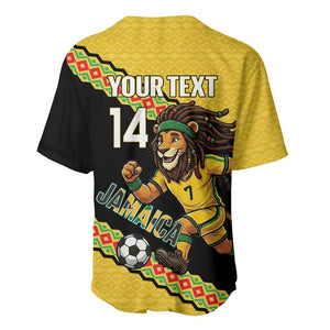 Jamaica 2026 Football Custom Baseball Jersey Go Reggae Boyz Rasta Lion Sporty