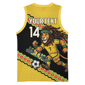 Jamaica 2026 Football Custom Basketball Jersey Go Reggae Boyz Rasta Lion Sporty