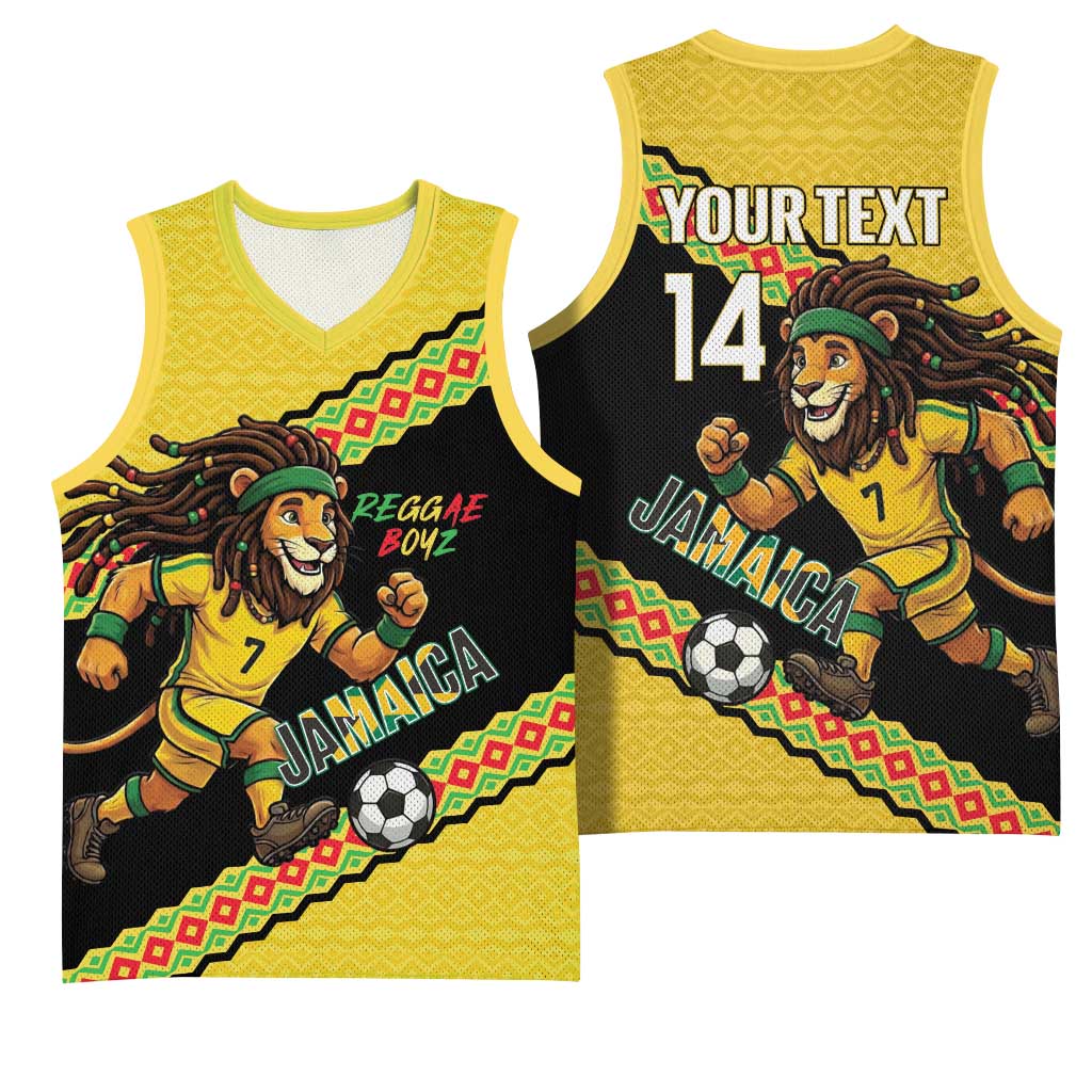 Jamaica 2026 Football Custom Basketball Jersey Go Reggae Boyz Rasta Lion Sporty