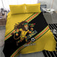 Jamaica 2026 Football Custom Bedding Set Go Reggae Boyz Rasta Lion Sporty