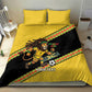 Jamaica 2026 Football Custom Bedding Set Go Reggae Boyz Rasta Lion Sporty