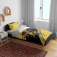 Jamaica 2026 Football Custom Bedding Set Go Reggae Boyz Rasta Lion Sporty