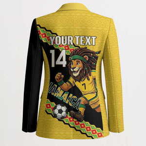 Jamaica 2026 Football Custom Blazer Go Reggae Boyz Rasta Lion Sporty