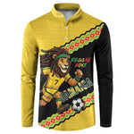 Jamaica 2026 Football Custom Button Sweatshirt Go Reggae Boyz Rasta Lion Sporty