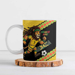 Jamaica 2026 Football Custom Ceramic Mug Go Reggae Boyz Rasta Lion Sporty