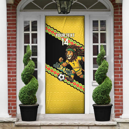 Jamaica 2026 Football Custom Door Cover Go Reggae Boyz Rasta Lion Sporty