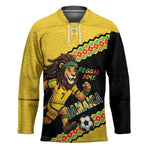 Jamaica 2026 Football Custom Hockey Jersey Go Reggae Boyz Rasta Lion Sporty