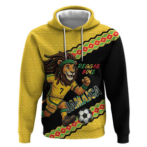 Jamaica 2026 Football Custom Hoodie Go Reggae Boyz Rasta Lion Sporty