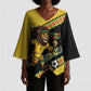 Jamaica 2026 Football Custom Kimono Sleeve Blouse Go Reggae Boyz Rasta Lion Sporty