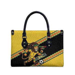 Jamaica 2026 Football Custom Leather Bag Go Reggae Boyz Rasta Lion Sporty