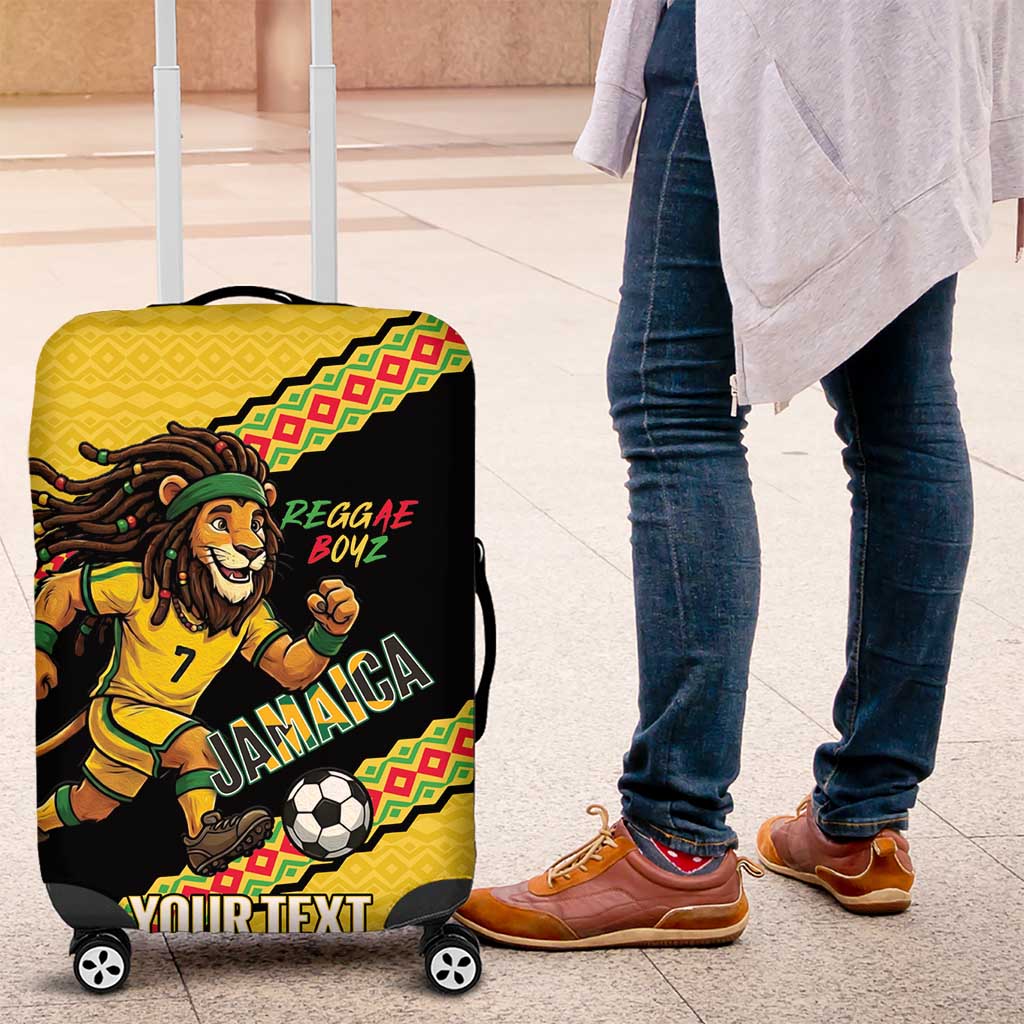 Jamaica 2026 Football Custom Luggage Cover Go Reggae Boyz Rasta Lion Sporty