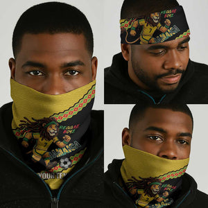 Jamaica 2026 Football Custom Neck Gaiter Go Reggae Boyz Rasta Lion Sporty