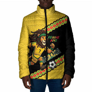 Jamaica 2026 Football Custom Padded Jacket Go Reggae Boyz Rasta Lion Sporty