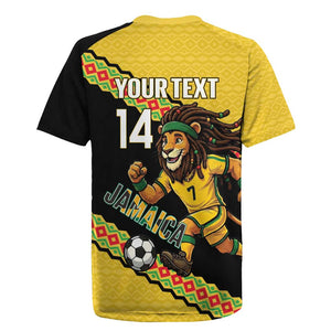 Jamaica 2026 Football Custom Rugby Jersey Go Reggae Boyz Rasta Lion Sporty