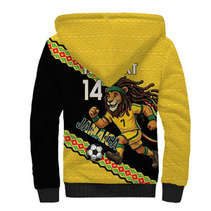 Jamaica 2026 Football Custom Sherpa Hoodie Go Reggae Boyz Rasta Lion Sporty