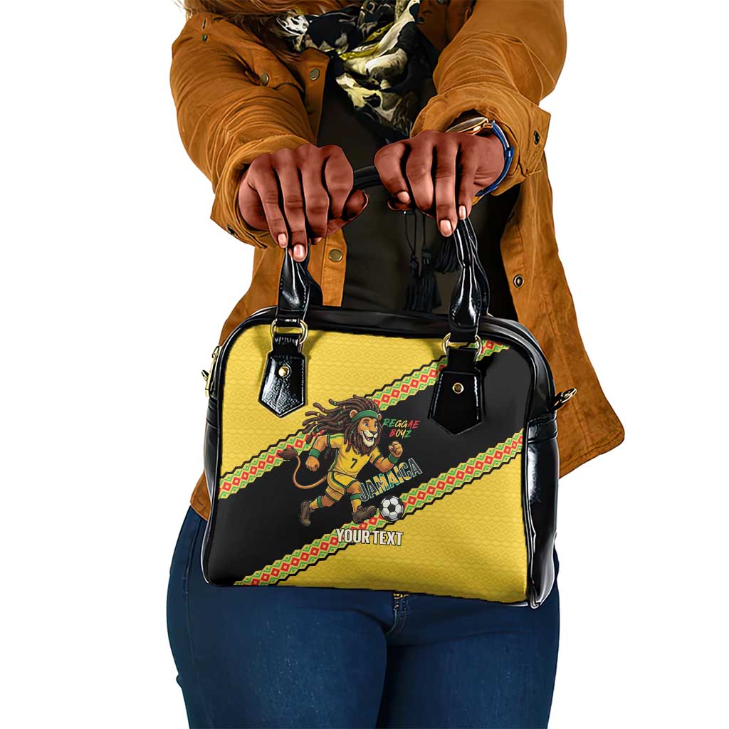 Jamaica 2026 Football Custom Shoulder Handbag Go Reggae Boyz Rasta Lion Sporty
