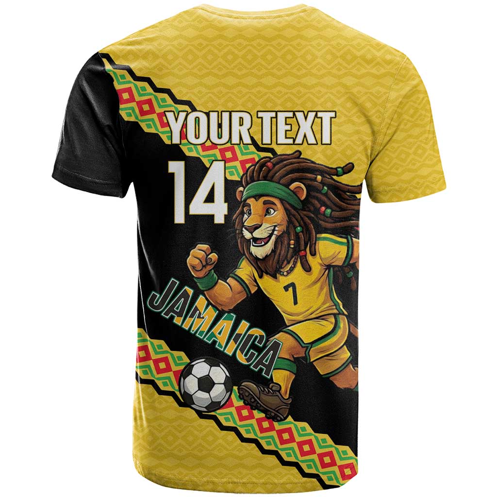 Jamaica 2026 Football Custom T shirt Go Reggae Boyz Rasta Lion Sporty