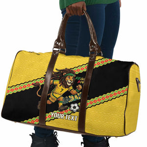 Jamaica 2026 Football Custom Travel Bag Go Reggae Boyz Rasta Lion Sporty