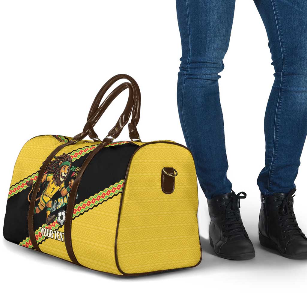 Jamaica 2026 Football Custom Travel Bag Go Reggae Boyz Rasta Lion Sporty