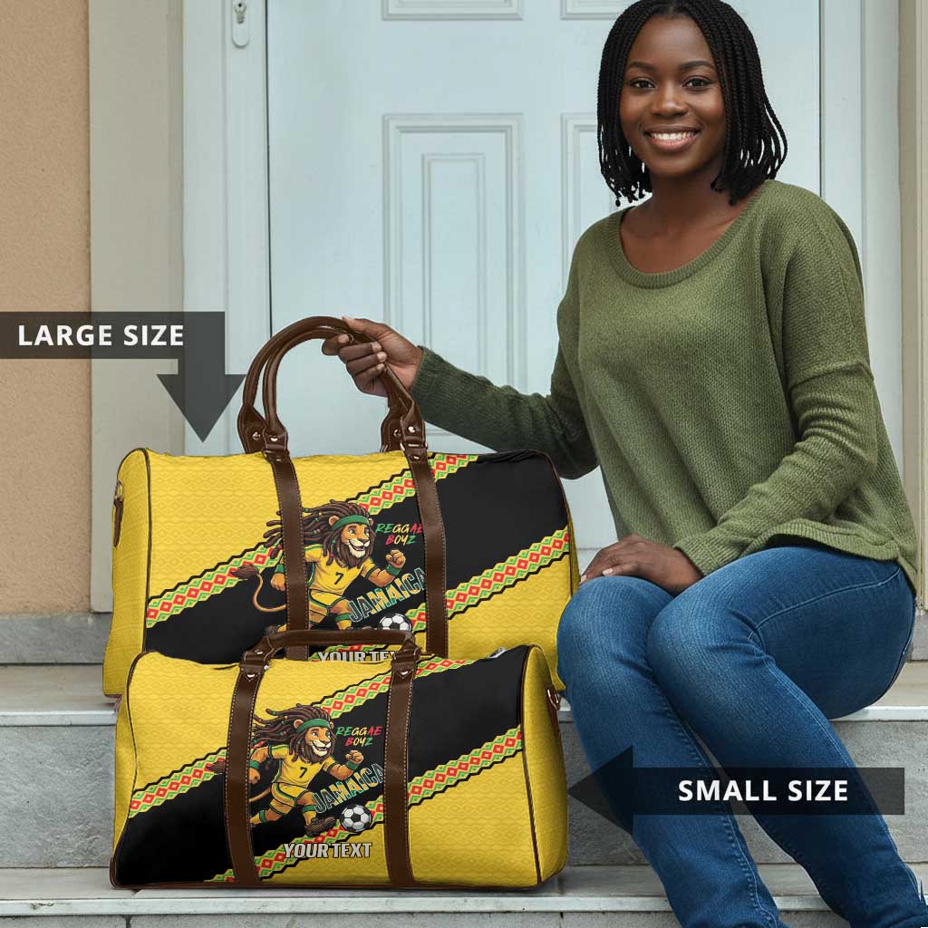 Jamaica 2026 Football Custom Travel Bag Go Reggae Boyz Rasta Lion Sporty