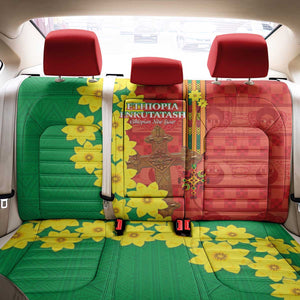 Enkutatash Ethiopia Back Car Seat Cover Melkam Addis Amet Adey Abeba Flower