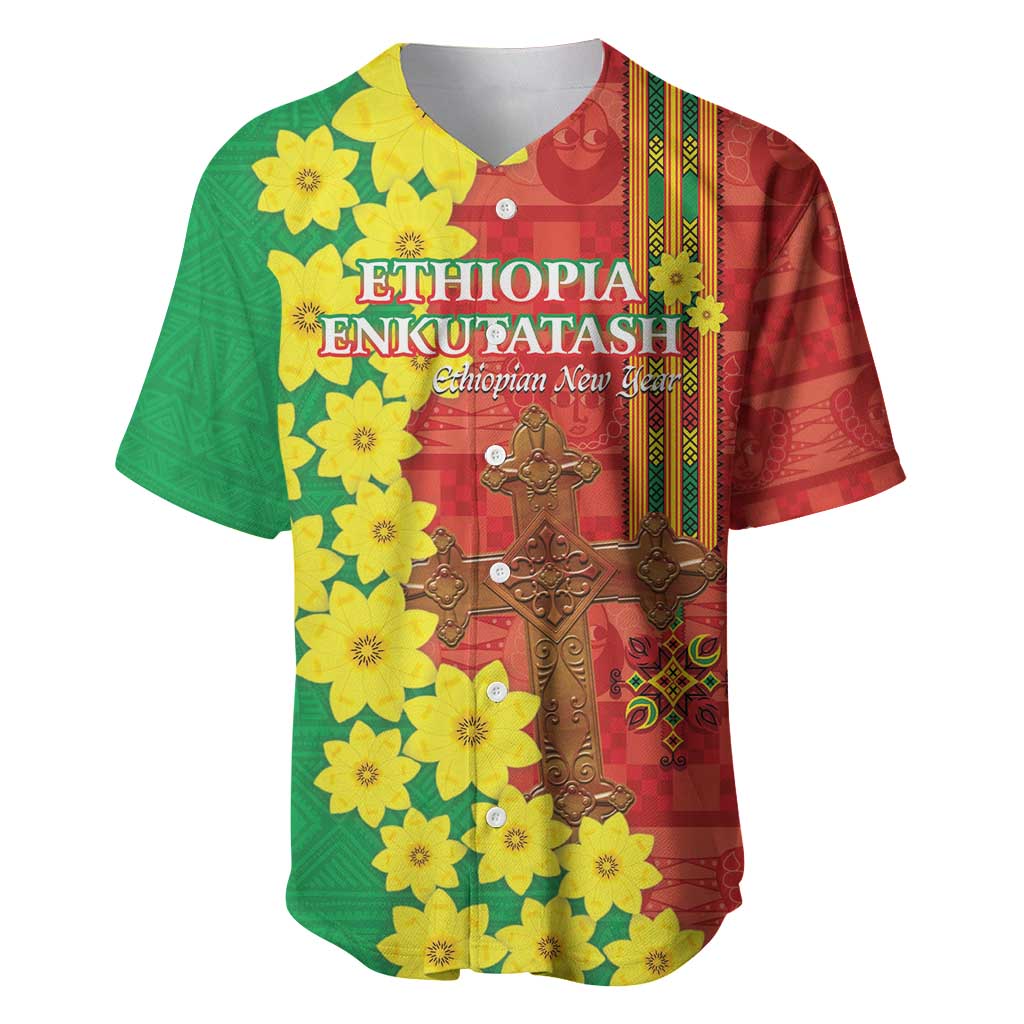 Enkutatash Ethiopia Baseball Jersey Melkam Addis Amet Adey Abeba Flower